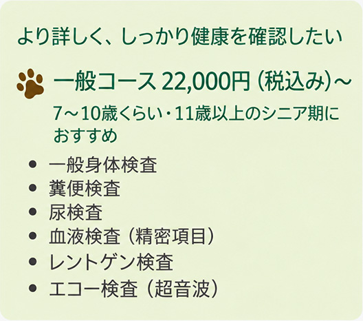うの動物病院健康の診断パック